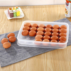 Egg Container Lidded Refillable Monolayer Large Capacity Transparent Plastic Egg Box Kitchen Supplie Egg Container Lidded Refillable Monolayer Large Capacity Transparent Plastic Egg Box Kitchen Supplie