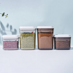 350ml/700ml/1000ml Storage Jar Multifunctional Acrylic Press Type Square Food Sealed Box Container f 350ml/700ml/1000ml Storage Jar Multifunctional Acrylic Press Type Square Food Sealed Box Container f