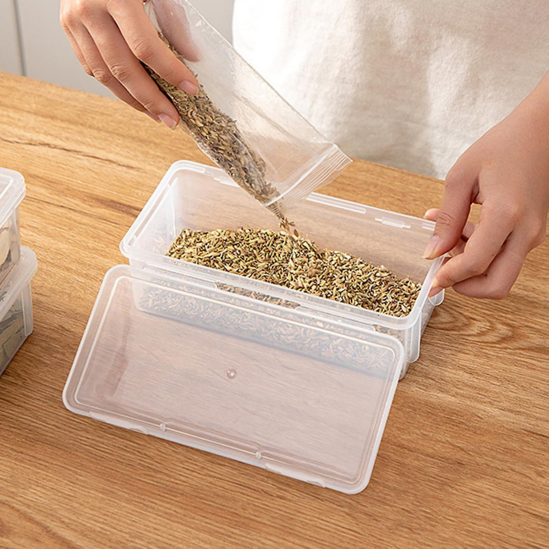 Airtight Box Good Sealing High Capacity Moisture Proof Transparent Visible Spices Dry Fruit Tea Jar