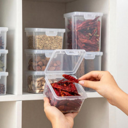 Airtight Box Good Sealing High Capacity Moisture Proof Transparent Visible Spices Dry Fruit Tea Jar Airtight Box Good Sealing High Capacity Moisture Proof Transparent Visible Spices Dry Fruit Tea Jar