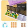 Pill Seal Box Large Capacity Compartment Transparent Good Sealing Dust Proof Independent Lid 7 Grids