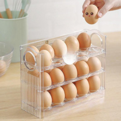 Storage Boxes Flip-Type Egg Storage Box Refrigerator Organizer Food Containers Fresh-keeping Case Holder Tray [...]