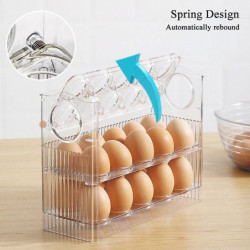 Storage Boxes Flip-Type Egg Storage Box Refrigerator Organizer Food Containers Fresh-keeping Case Holder Tray [...]
