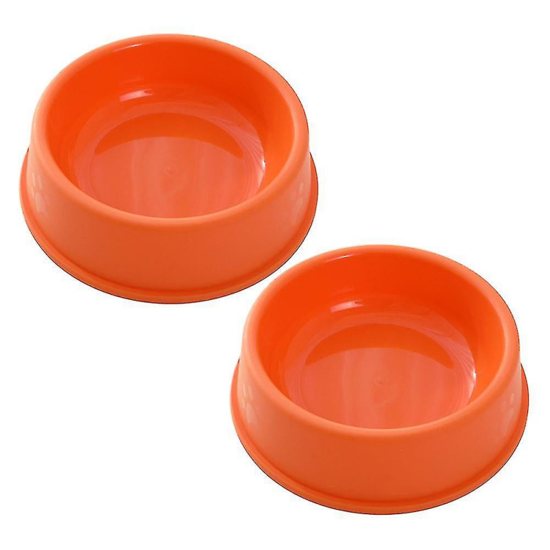 Pet Bowl Plastic Scrub Footprint Bowl Dog Cat Feeding Water Bowl Dog Bowl
