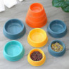 Pet Bowl Plastic Scrub Footprint Bowl Dog Cat Feeding Water Bowl Dog Bowl