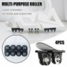 4pcs Storage Box Pulley Storage Box Pulley Adhesive Pulley Storage Box Can Stick Black/white