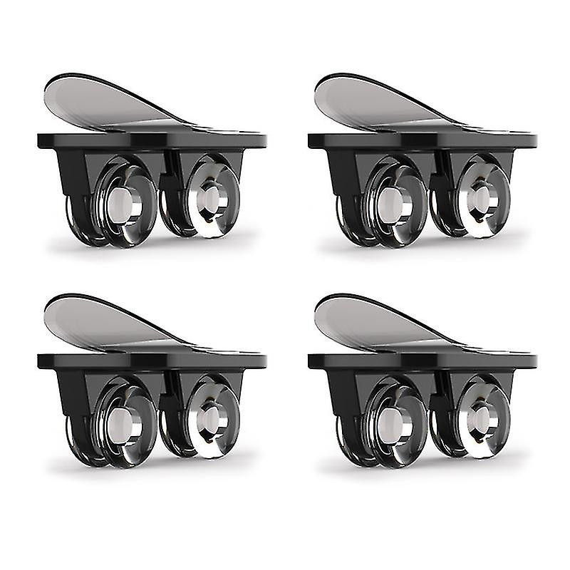 4pcs Storage Box Pulley Storage Box Pulley Adhesive Pulley Storage Box Can Stick Black/white