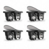 4pcs Storage Box Pulley Storage Box Pulley Adhesive Pulley Storage Box Can Stick Black/white