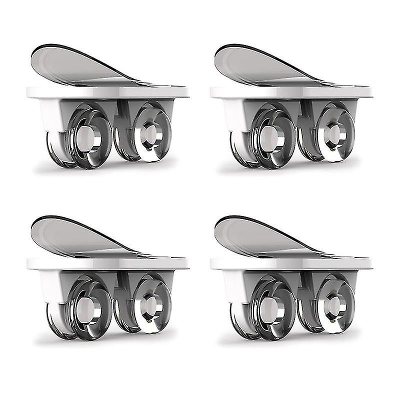 4pcs Storage Box Pulley Storage Box Pulley Adhesive Pulley Storage Box Can Stick Black/white
