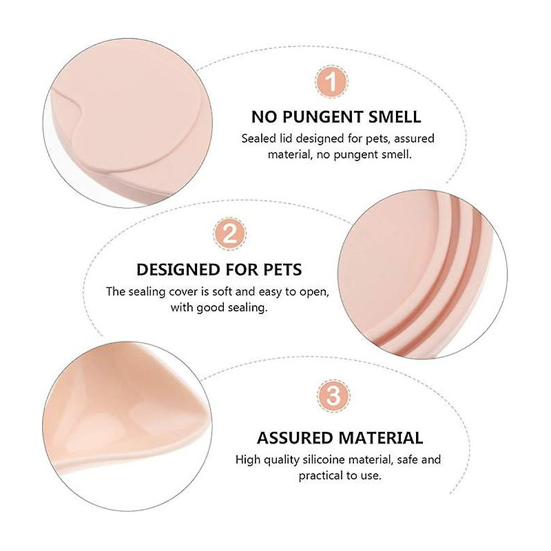 2pcs Pet Food Can Cover Silicone Can Lids Seal Tops Covers Cap Dust- Proof Cover Pads for Dog Cat Food Mason Jars [...]