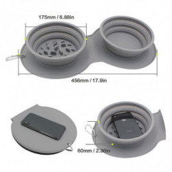 Hundenapf Hhenverstellbar, Silikon Faltbar Reisenpfe, Sichere Und Ungiftige Tragbar Hunde Napfset, Kann Verwendet [...]