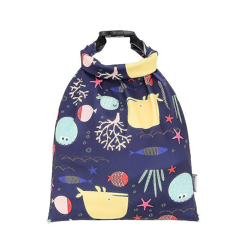 Creative Outdoor Pet Food Bag Portable Pet Snack Travel Storage Bag For Cat Dog (dark Blue)