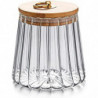 Glass Coffee Nuts Canister Airtight Storage Jar Petal Decorative Container With Bamboo Lid Metal Handle Easy To [...]