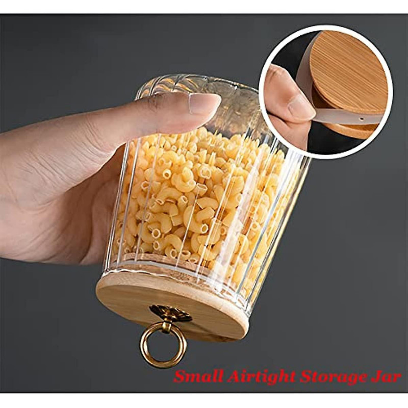 Glass Coffee Nuts Canister Airtight Storage Jar Petal Decorative Container With Bamboo Lid Metal Handle Easy To [...]
