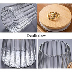 Glass Coffee Nuts Canister Airtight Storage Jar Petal Decorative Container With Bamboo Lid Metal Handle Easy To [...]