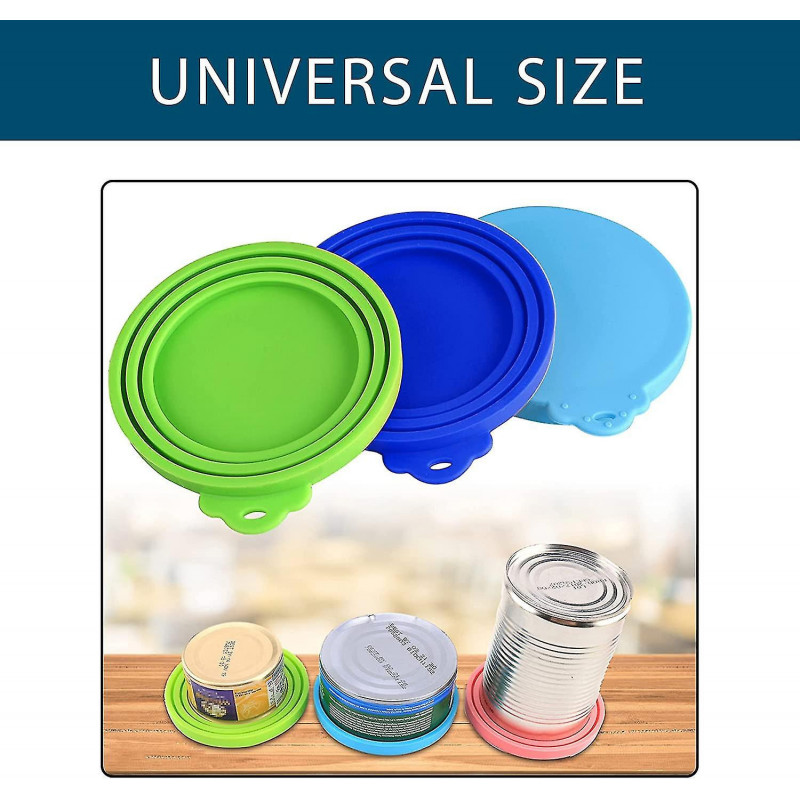 6 Pcs Universal Silicone Can Lids For Dog Food, Pet Food Can Lids