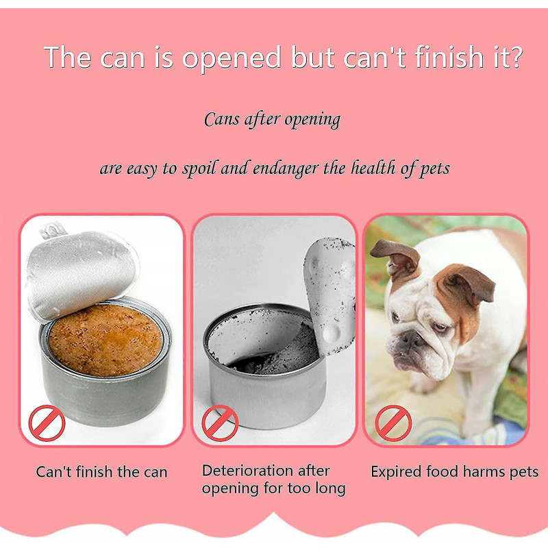 Pet Can Covers Dog Food Can Lids Tin Tops Covers Silicone Caps(without Spoons)