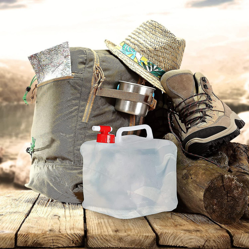 Relaxdays Folding Water Canister Set Of 4, 5 L, Tap, Screw Lid, Carrying Handle, Water Canister Camping, Bpa-free, [...]