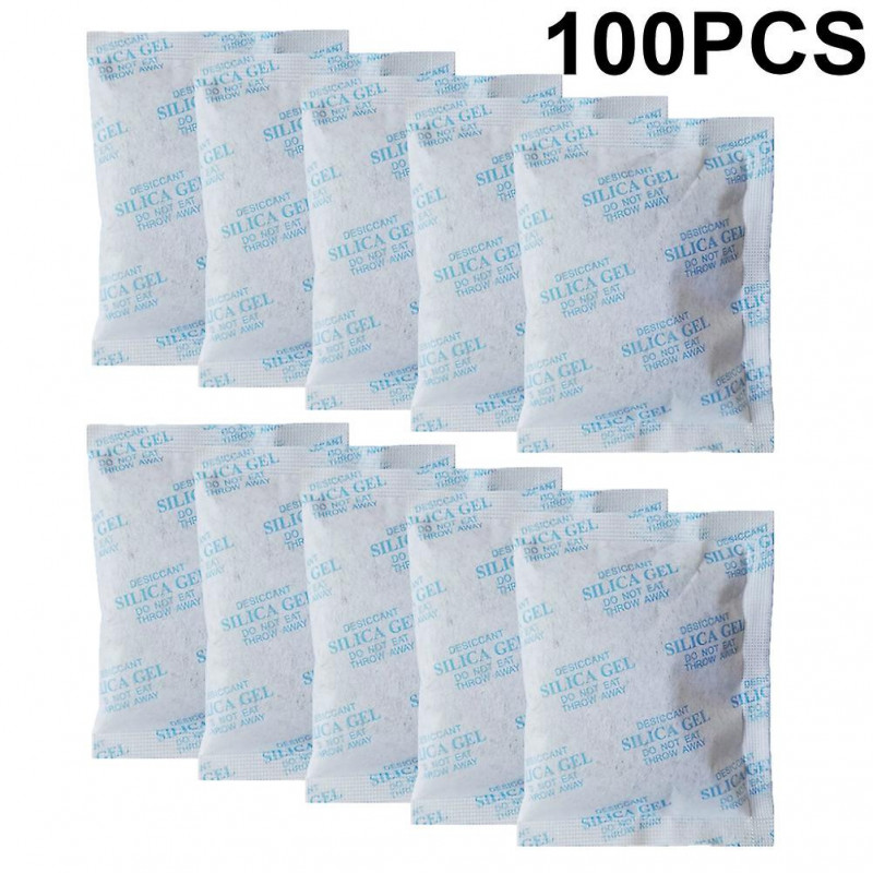 100 Pcs 10g Gel De Silice Dessiccant Absorbeur D’humidité Sec Étanche Prévention De La Corrosion (Bleu Ciel)