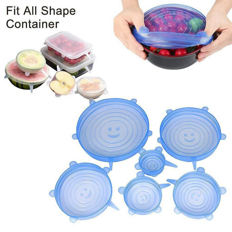 Durable Food Storage Silicone Covers for Bowl 6 Sizes to Meet Most Containers