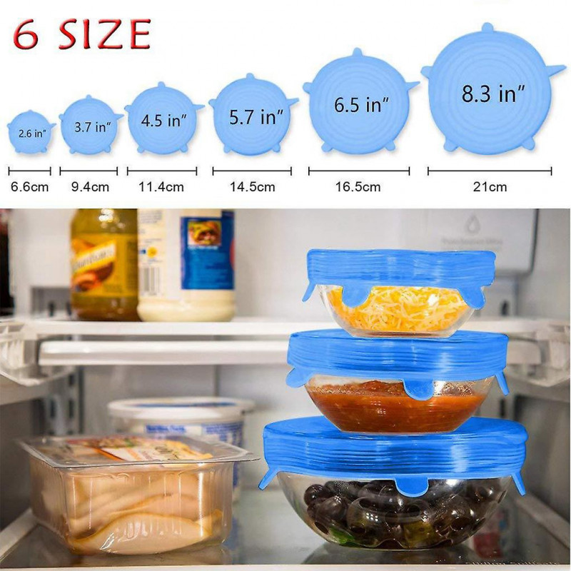 Durable Food Storage Silicone Covers for Bowl 6 Sizes to Meet Most Containers