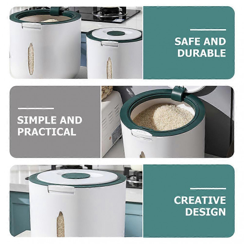 Moisture-proof Sealed Rice Bucket Household Rice Storage Box Rice Dispenser
