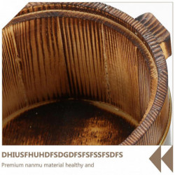 1 Pc Creative Vegetable Bucket Wooden Barrel Fashionable Sushi Bowl with Lid 1 Pc Creative Vegetable Bucket Wooden Barrel Fashionable Sushi Bowl with Lid