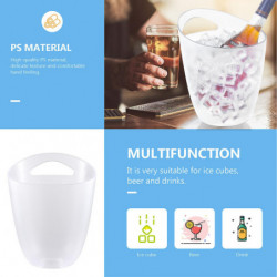 1 Pc 3L Barrel Rust-proof Ice Bucket Large Capacity Beer Bucket (Transparent) 1 Pc 3L Barrel Rust-proof Ice Bucket Large Capacity Beer Bucket (Transparent)