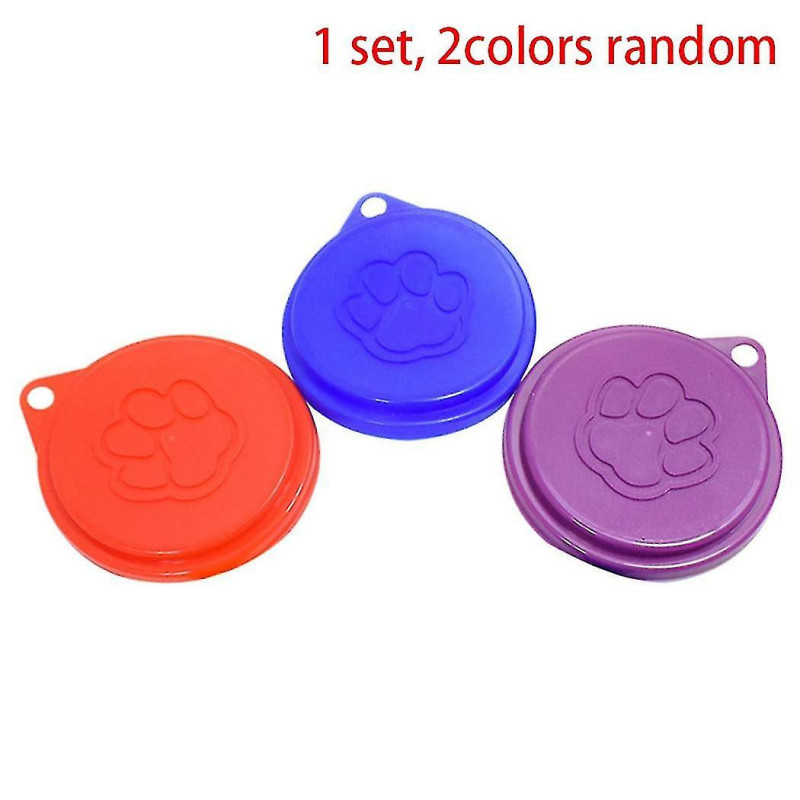 Exquisite Exquisite 2 Pcs Reusable Pet Dog Can Tin Food Covers Random Color & 4pack Pet Food Can Covers 3 Standard Size