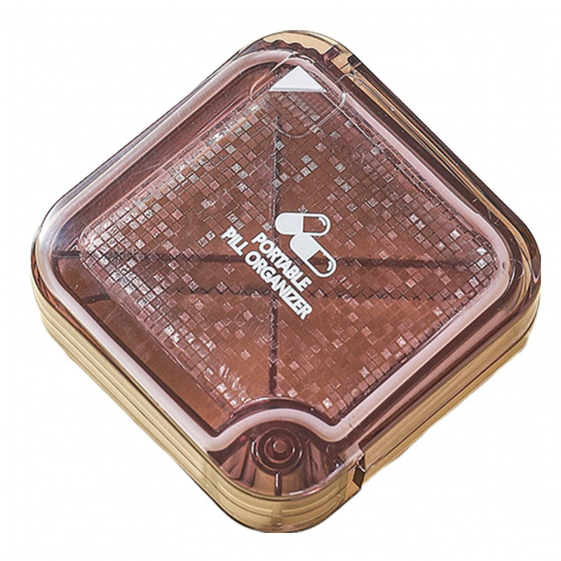 Small Pill Box Four Compartments Transparent Food Grade No Odor Dustproof Moisture-proof Travel Business Trip Pill [...]