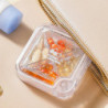 Small Pill Box Four Compartments Transparent Food Grade No Odor Dustproof Moisture-proof Travel Business Trip Pill [...]
