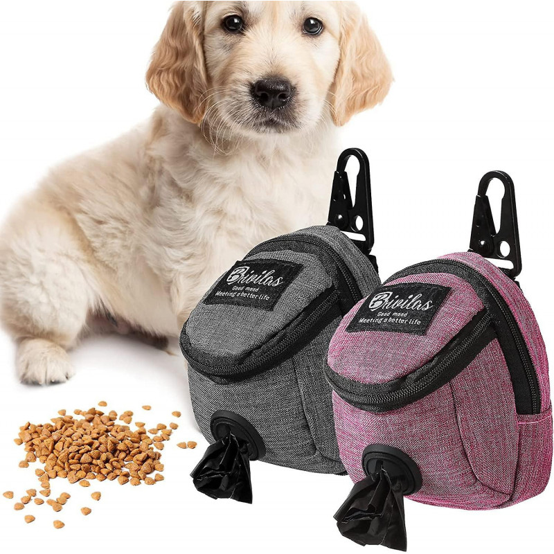 2pcs Dog Poop Bags Portable Dog Poop Dispenser Pet Treat Waste Bags Training Pouch With Two Pockets Buckle Walking [...]