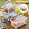 Fruit Box Large Capacity Food Storage Box Portable Handle Design Fruit Container for Camping Picnics