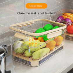 Fruit Box Large Capacity Food Storage Box Portable Handle Design Fruit Container for Camping Picnics Fruit Box Large Capacity Food Storage Box Portable Handle Design Fruit Container for Camping Picnics