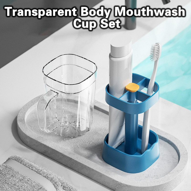 Mouthwash Cup With Storage-base Smooth Mouth Adjustable Height Handle Design Moisture-proof Mouthwash Cup Set [...]