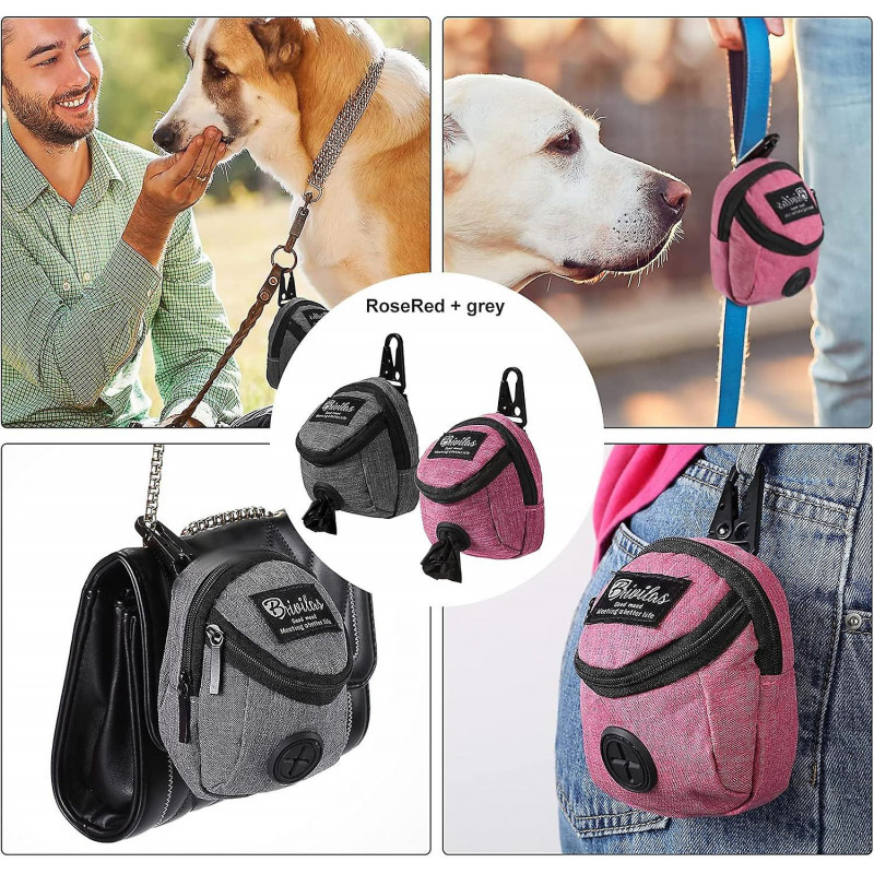 2pcs Dog Poop Bags Portable Dog Poop Dispenser Pet Treat Waste Bags Training Pouch With Two Pockets Buckle Walking [...]