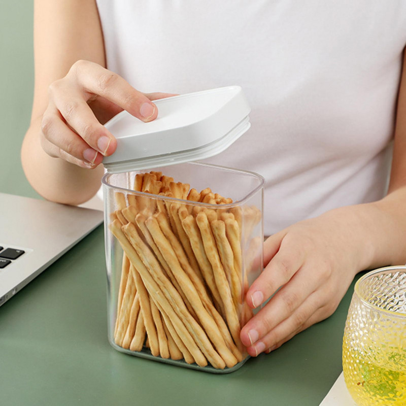 400/700/1200/1600ML Transparent Food Storage Jar Good Sealing Durable Food-grade Easy to Clean Practical Kitchen [...]