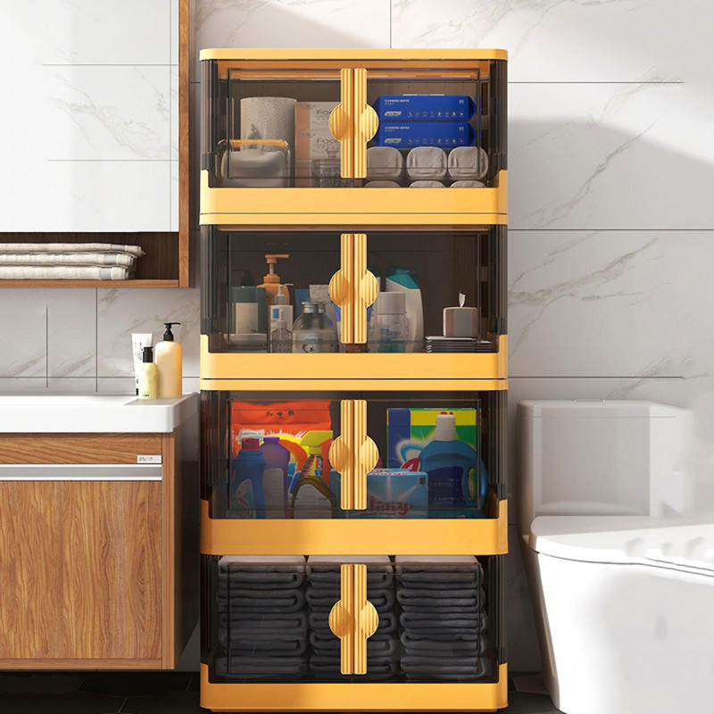 Boîte De Rangement Pliable Avec Roues Et Couvercle Pliable Transparent Épais Stable Empilable Grande Capacité [...]