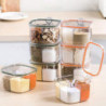 Spice Jar Transparent 4 Compartment Food Grade Large Capacity Good Sealing Moisture-proof With Lid Seasoning [...]