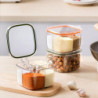 Spice Jar Transparent 4 Compartment Food Grade Large Capacity Good Sealing Moisture-proof With Lid Seasoning [...]