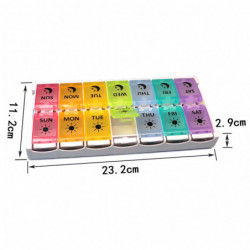 Pill Organizer Box Food Grade Dustproof Good Sealing Detachable Large Capacity Item Storage with Lid 7 Days Weekly [...]