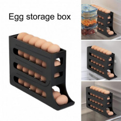 Fridge Egg Storage Box Four Tiers Automatic Rolling Large Capacity Space-Saving Egg Organizer Refrigerator Side [...]