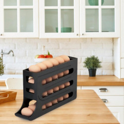 Fridge Egg Storage Box Four Tiers Automatic Rolling Large Capacity Space-Saving Egg Organizer Refrigerator Side [...]