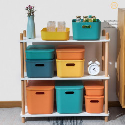 Sundries Organizer Space Saving Dustproof Stackable Keep Tidy with Lid Household Drawer Type Toys Snacks Storage [...]