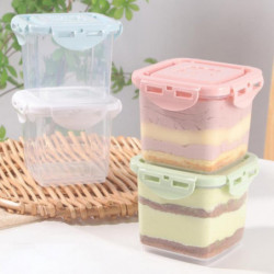 650ML Sealed Crisper Multipurpose Thickened Reusable Good Sealing Buckle Design Transparent Cake Box KAESI 650ML Sealed Crisper Multipurpose Thickened Reusable Good Sealing Buckle Design Transparent Cake Box KAESI