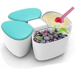 Infant Milk Formula Dispenser Container Children's Portable Pp Box Four Grid Storage Flower-shaped Sxq Infant Milk Formula Dispenser Container Children's Portable Pp Box Four Grid Storage Flower-shaped Sxq