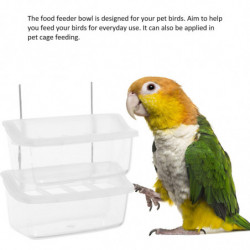 2pcs Bird Cage Food Bowls Parrot Cage Feeders Plastic Bird Food Feeding Containers 2pcs Bird Cage Food Bowls Parrot Cage Feeders Plastic Bird Food Feeding Containers