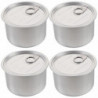 4pcs Aluminum Seal Can Metal Empty Storage Jars Cake Containers Aluminum Cat Food Pot 4pcs Aluminum Seal Can Metal Empty Storage Jars Cake Containers Aluminum Cat Food Pot