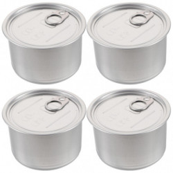 4pcs Aluminum Seal Can Metal Empty Storage Jars Cake Containers Aluminum Cat Food Pot 4pcs Aluminum Seal Can Metal Empty Storage Jars Cake Containers Aluminum Cat Food Pot