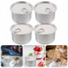 4pcs Aluminum Seal Can Metal Empty Storage Jars Cake Containers Aluminum Cat Food Pot 4pcs Aluminum Seal Can Metal Empty Storage Jars Cake Containers Aluminum Cat Food Pot